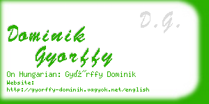 dominik gyorffy business card